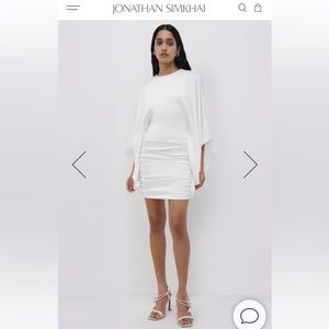 NWOT Jonathan Simkhai Cadence  Bell Sleeve Mini Dress